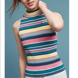 Anthropologie Maeve Striped Top Size Small